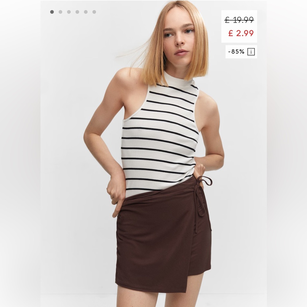 Mango mini wrap skirt